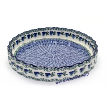 Salaterka wielka / Forma na tarte Ø28cm dek. 2273X Niebieskie Bratki